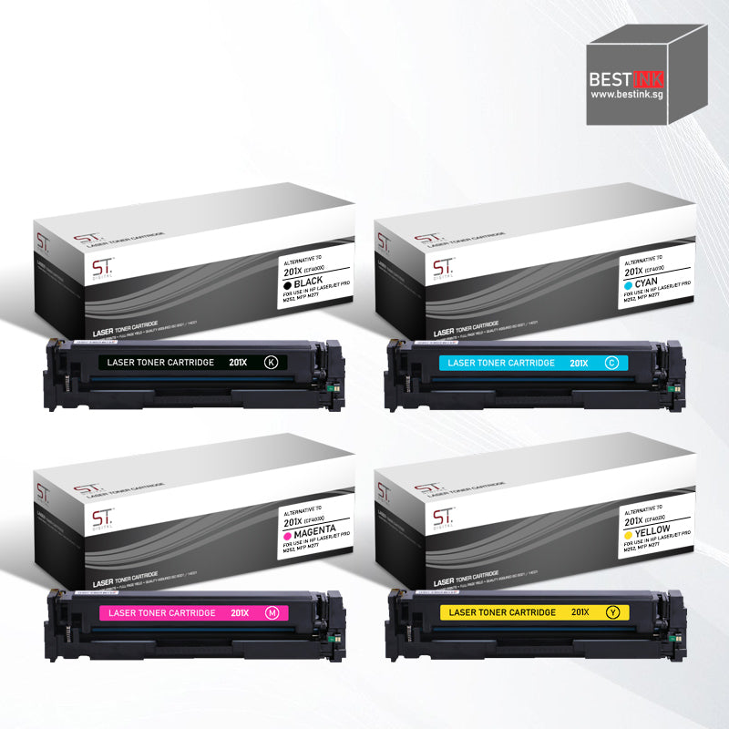 Bestink 201X High Yield Black Cyan Magenta Yellow Toner Cartridge CF400X CF401X CF402X CF403X