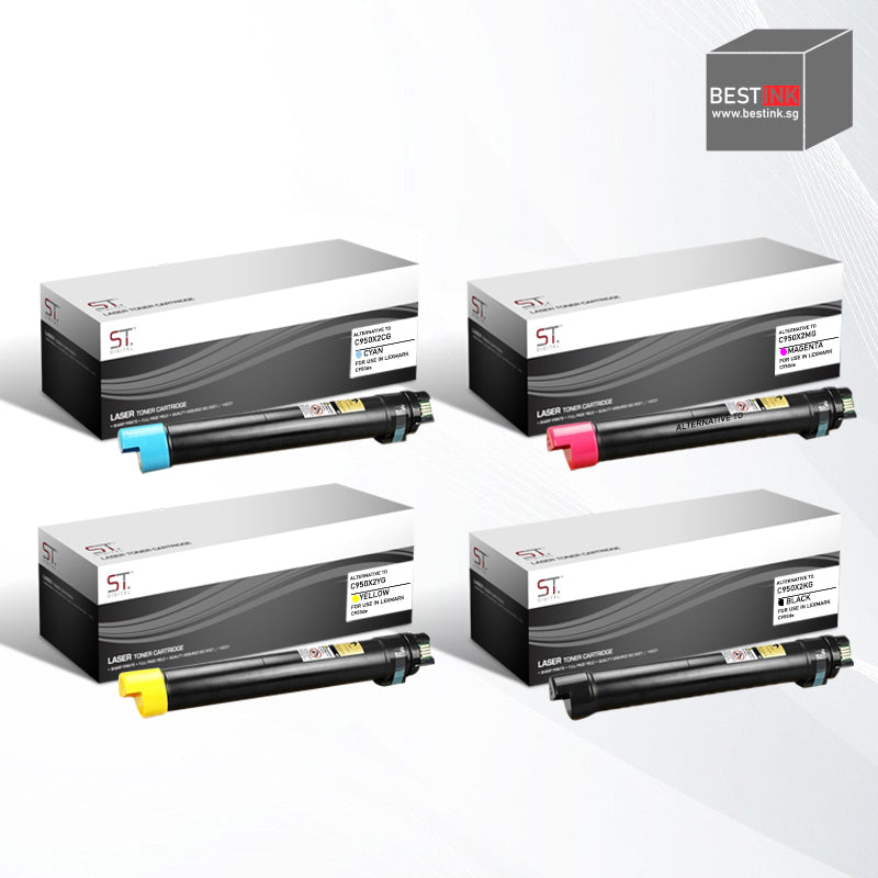 Bestink C950X2 Extra High Yield Black Cyan Magenta Yellow Toner Cartridge C950X2KG C950X2CG C950X2MG C950X2YG