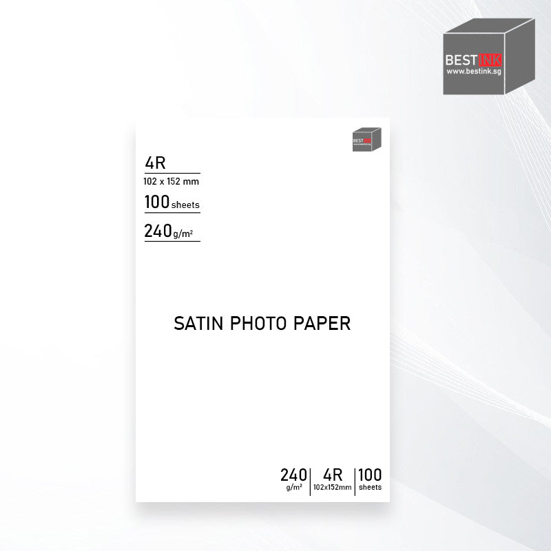 Bestink High Quality Inkjet Photo Paper 4R 4''x 6'' Semi Glossy Satin Photo Paper 240gsm 100 sheets