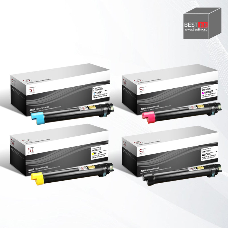 Bestink X950X2 Extra High Yield Black Cyan Magenta Yellow Toner Cartridge X950X2KG X950X2CG X950X2MG X950X2YG